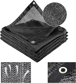 Cliselda 70%-80% Black Shade Cloth for Patio, 6 x 20ft UV Resistant Sun Shade Mesh Net with Grommets, Mesh Tarp Plant Shade Cover for Plants Garden Greenhouse Backyard Outdoor