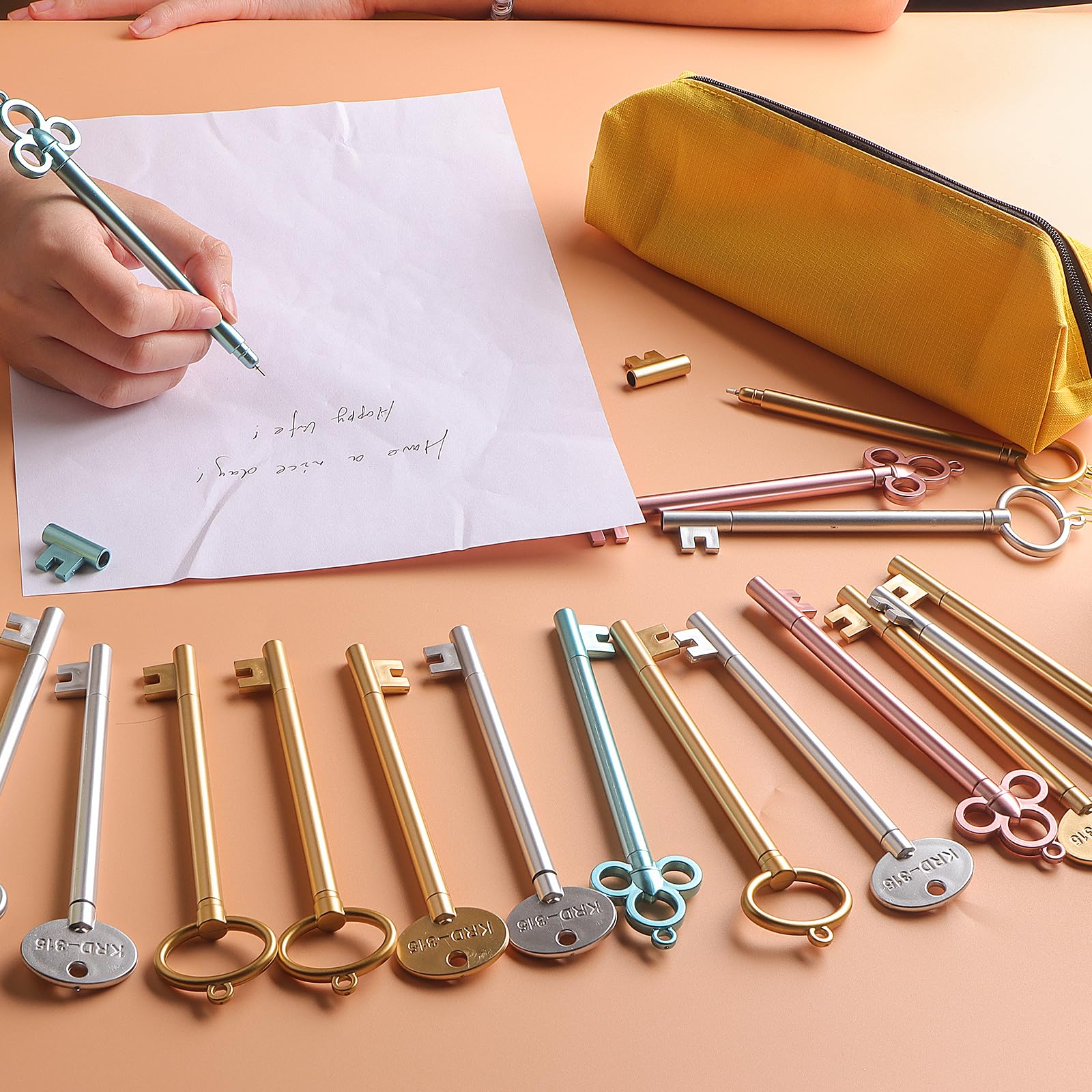 Penna Gel A Forma Di Chiave Vintage - Confezione Da 30 Pezzi, 6 Stili, Punta 0.5 Mm, Creative Per Scuola E Ufficio - 4