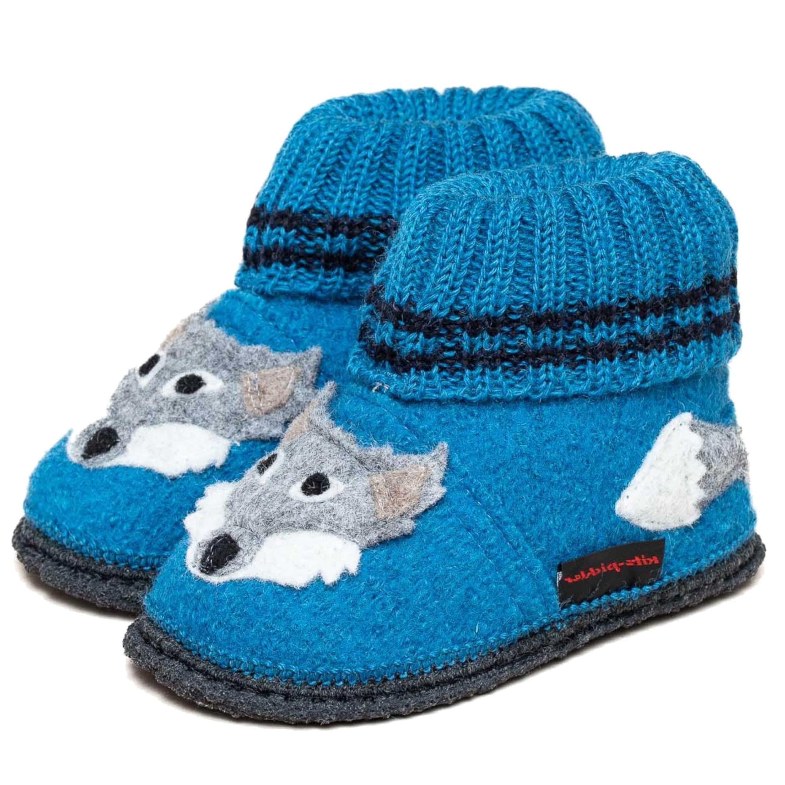 kitz-pichlerSlipper Shoes Black Appl. Wolf Arctic Blue | 29, Arctic Blue, 10.5 UK Child