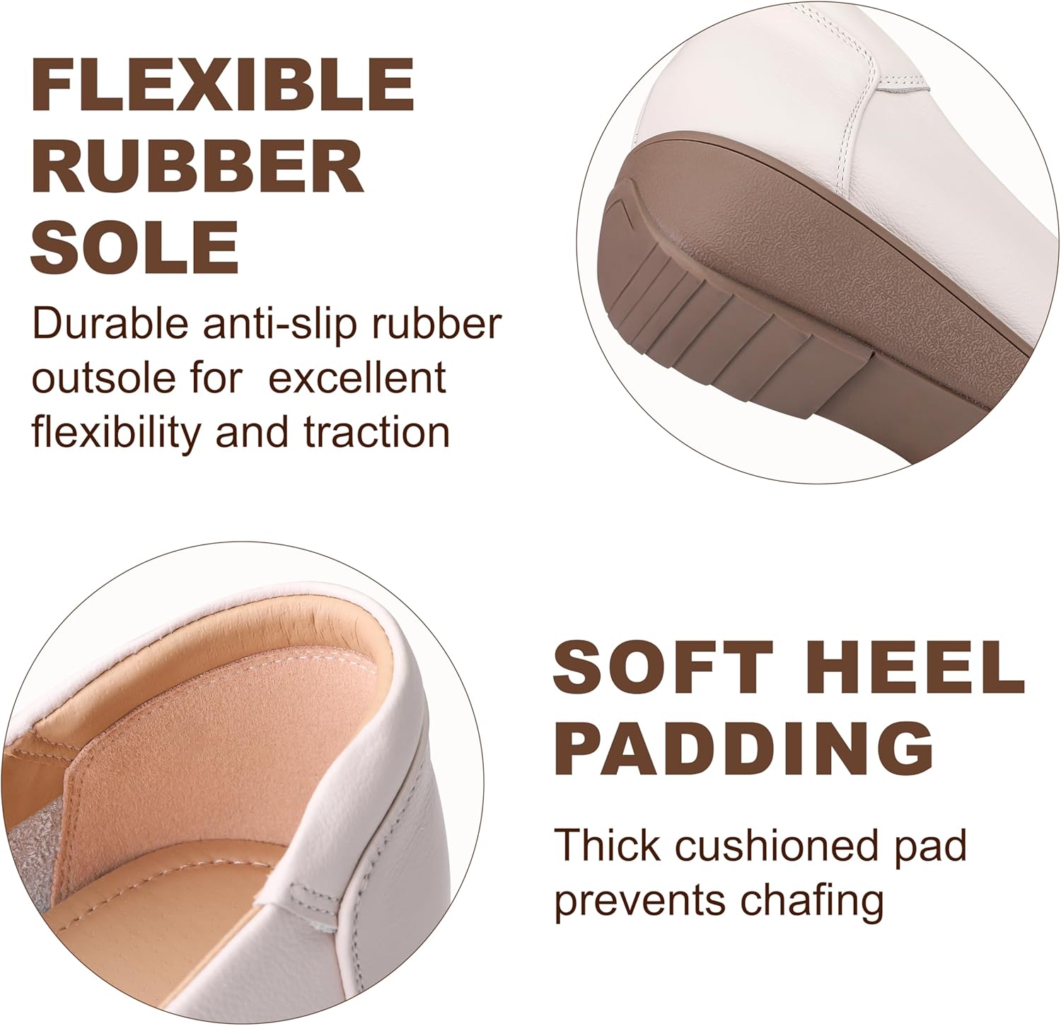 Women Bunion Dress Leather Shoes Low Heel Orthotic Wedges Orthopedic Loafers Work Pumps - Image 4