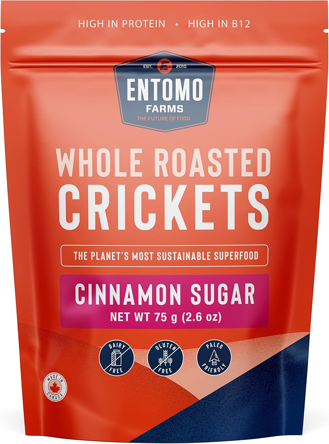 Seasoned Whole Roasted Crickets (Cinnamon Sugar Flavored