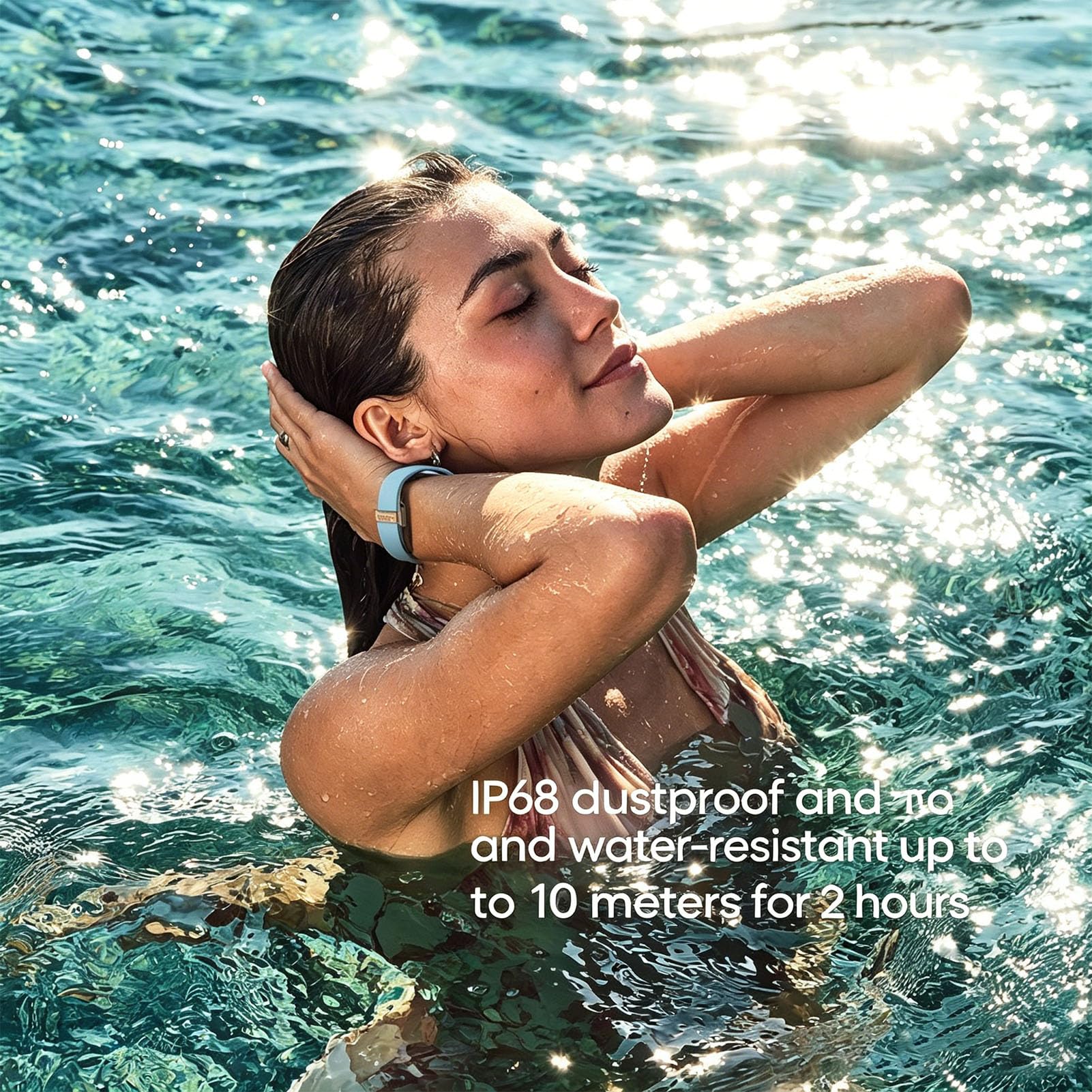 findtime Bracelet Connecté Femme Capteur de Fitness avec Modes d'exercice Long Jours Batterie IP68 Fitness Tracker d'Activité Bluetooth Sport Bracelet Suivi Sommeil