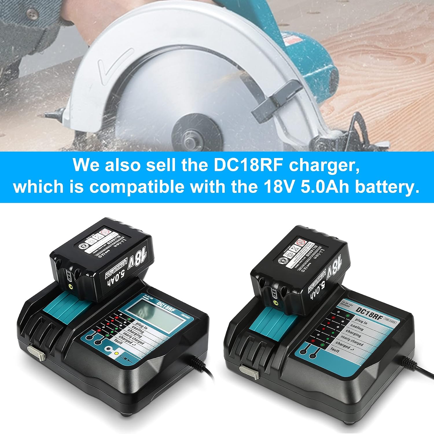 Abeden 18V 5.0Ah BL1850B Battery Replacement for Cordless Power Tools Battery BL1830 BL1840 BL1850B-2 BL1845 BL1815 BL1820 BL1860B LXT-400 18-Volt Batteries