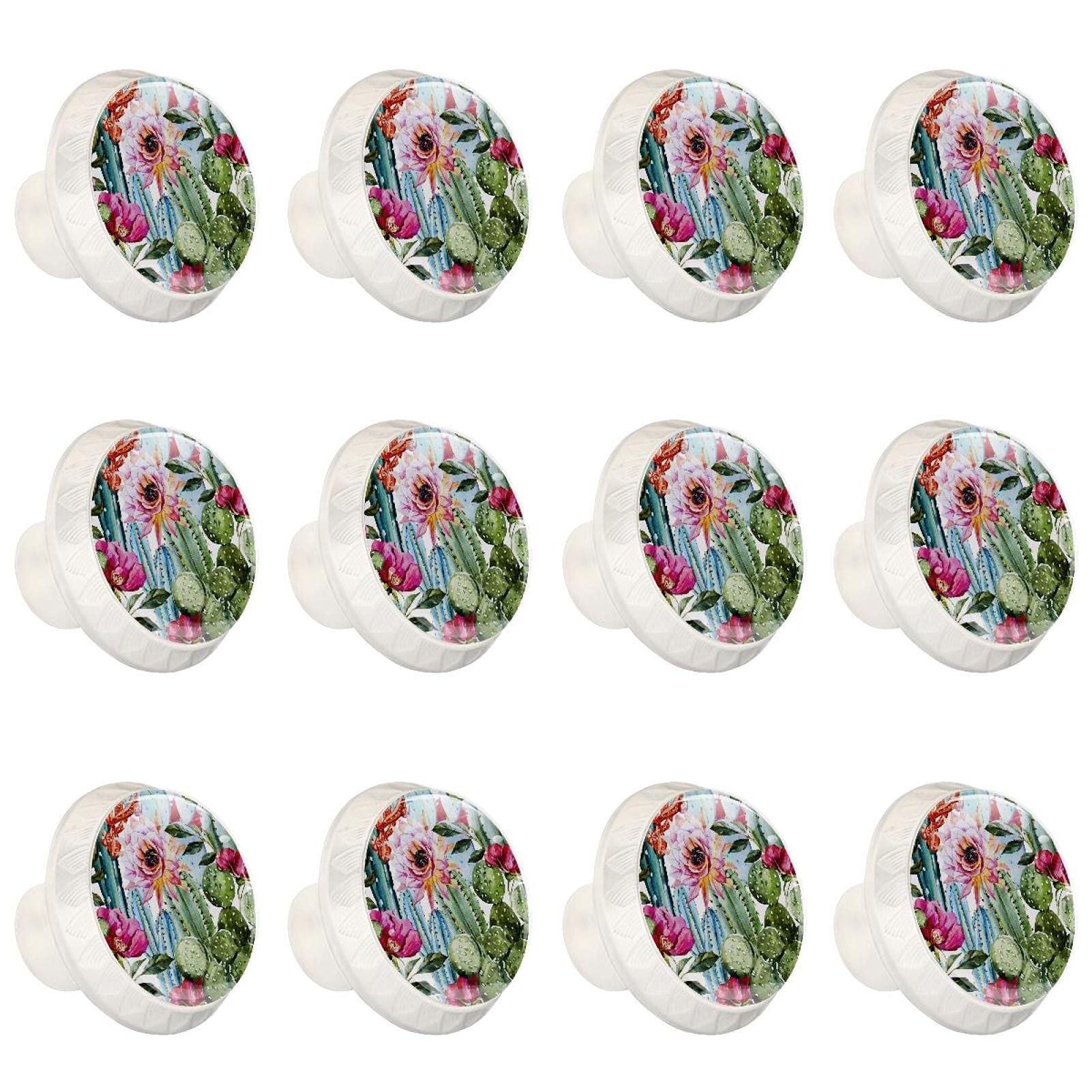 Boutons de cuisine et tiroirs à motifs de plantes pour une décoration printanière de la maison