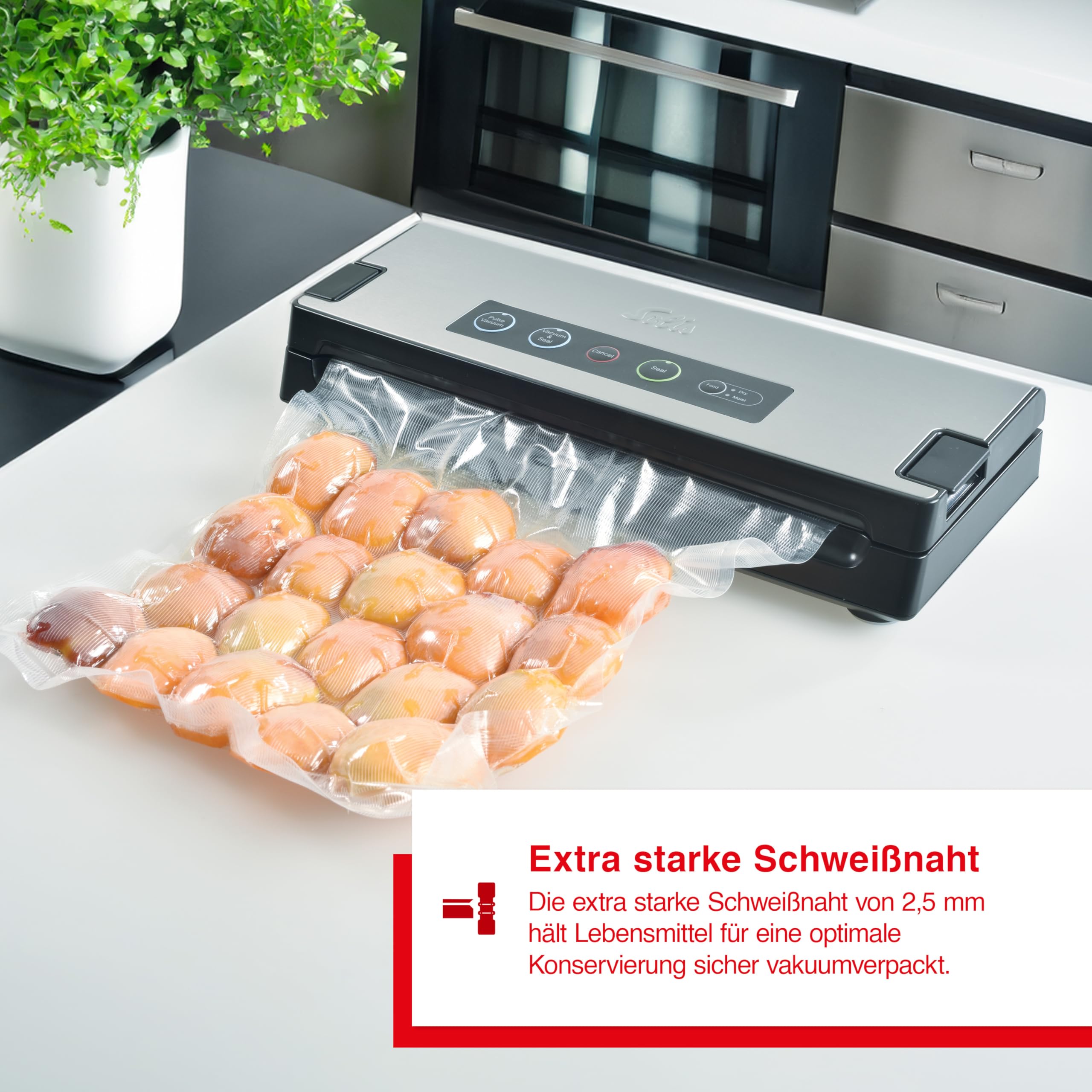 Solis Vac Premium Vakuumierer mit Pulse-Funktion, silber