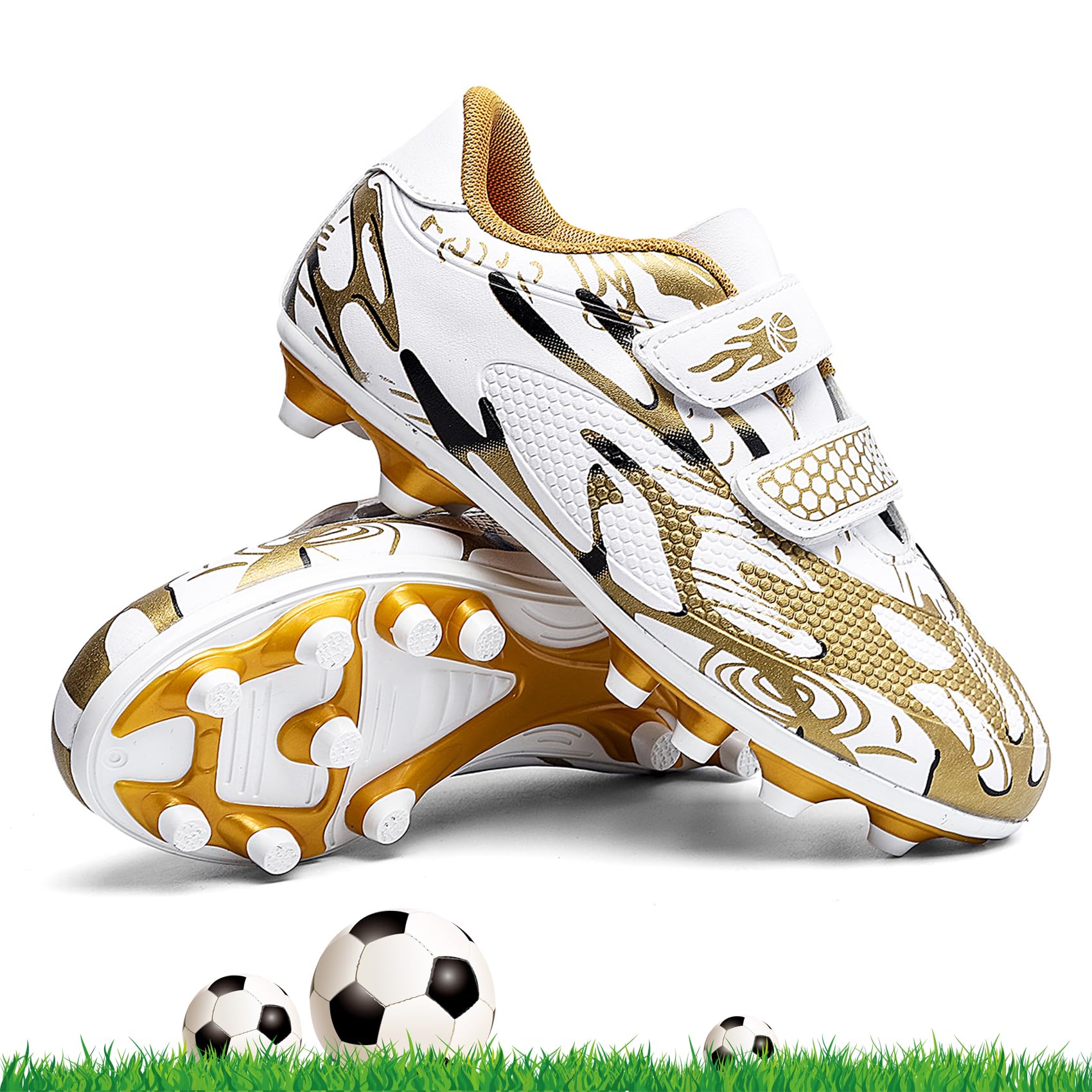 Unitysow Scarpe da Calcio Ragazzi Professionale All'aperto Sportivo Scarpe da Allenamento Bambini Teenager Scarpe Calcetto Spike Tacchetti