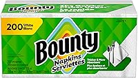 Vista 8 de Bounty Servilletas de papel, blancas, 200 unidades, el embalaje puede variar