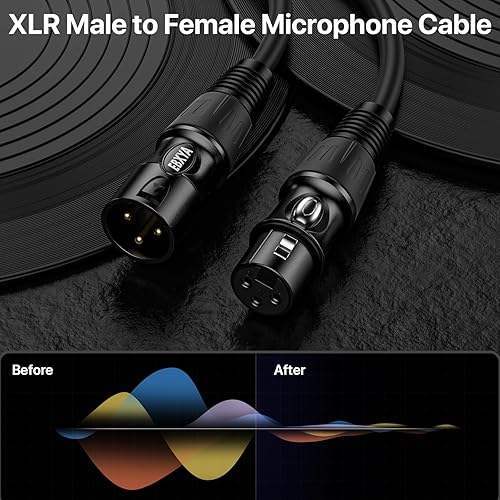 Miniatura 18 de EBXYA XLR Cables 1.5 pies 6 Pack – XLR macho a hembra 3 pines cable de micrófono equilibrado