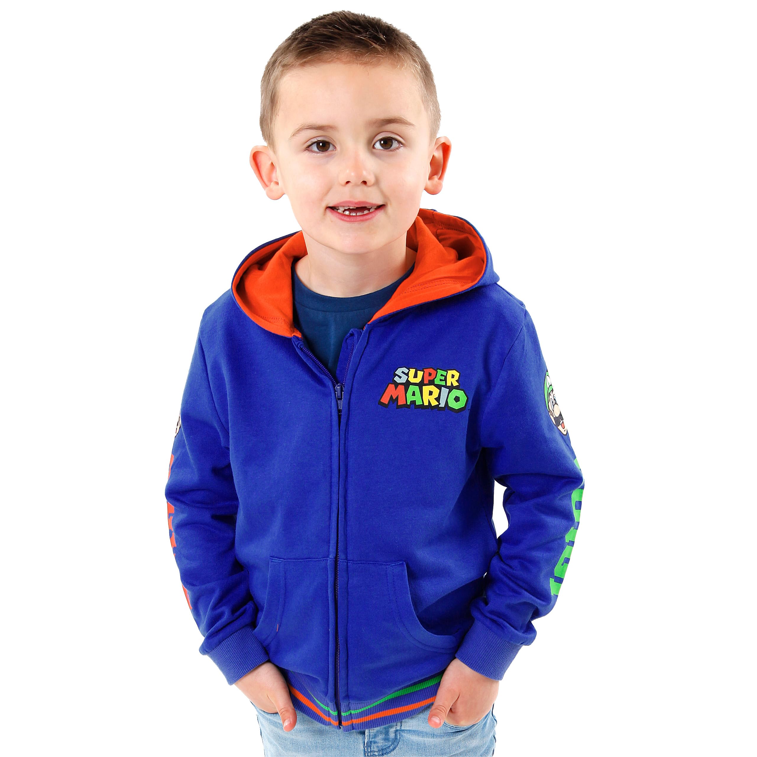 SUPER MARIO BROS Chłopcy Bluza zapinana na zamek