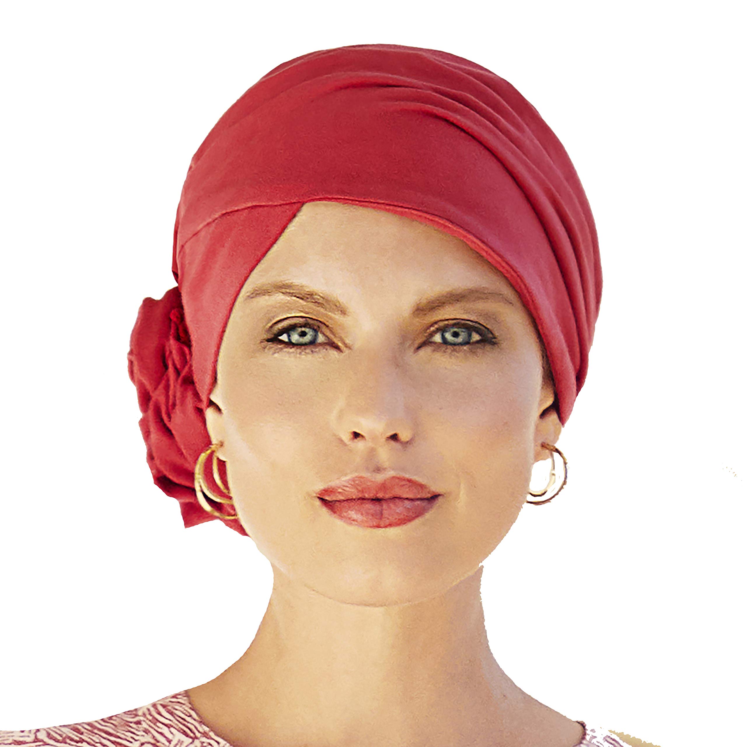 Christine Headwear Extra Soft and Cool Supima Cotton Zuri Turban (Lipstick Red)