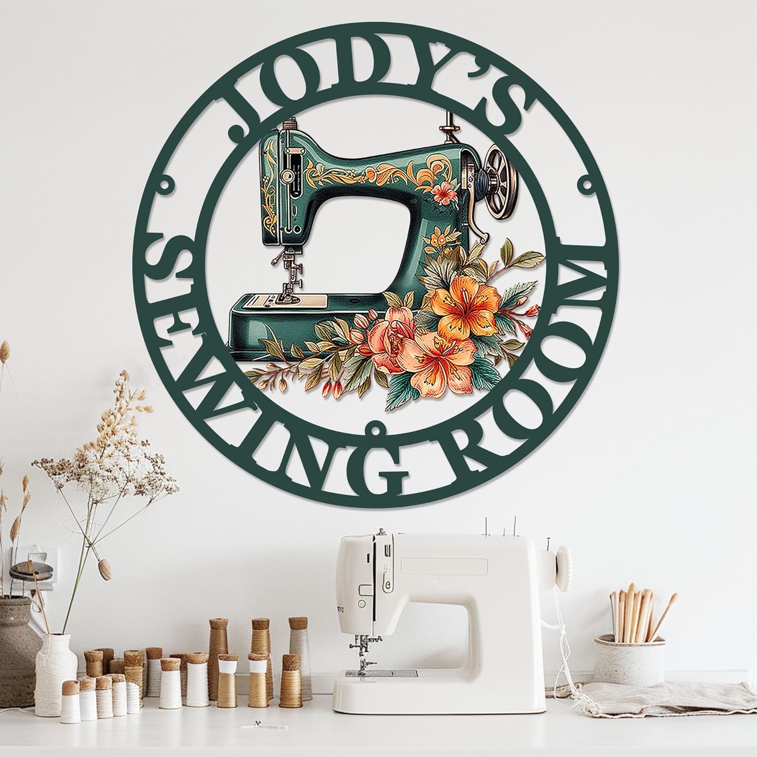 Custom Sewing Room Sign, Personalized Metal Quilting Sign, Sewing Room Decor, Sewing Machine Sign, She Shed Craft Room Decor, Personalized Sewing Gift For Women, Gift for Mother Grandma