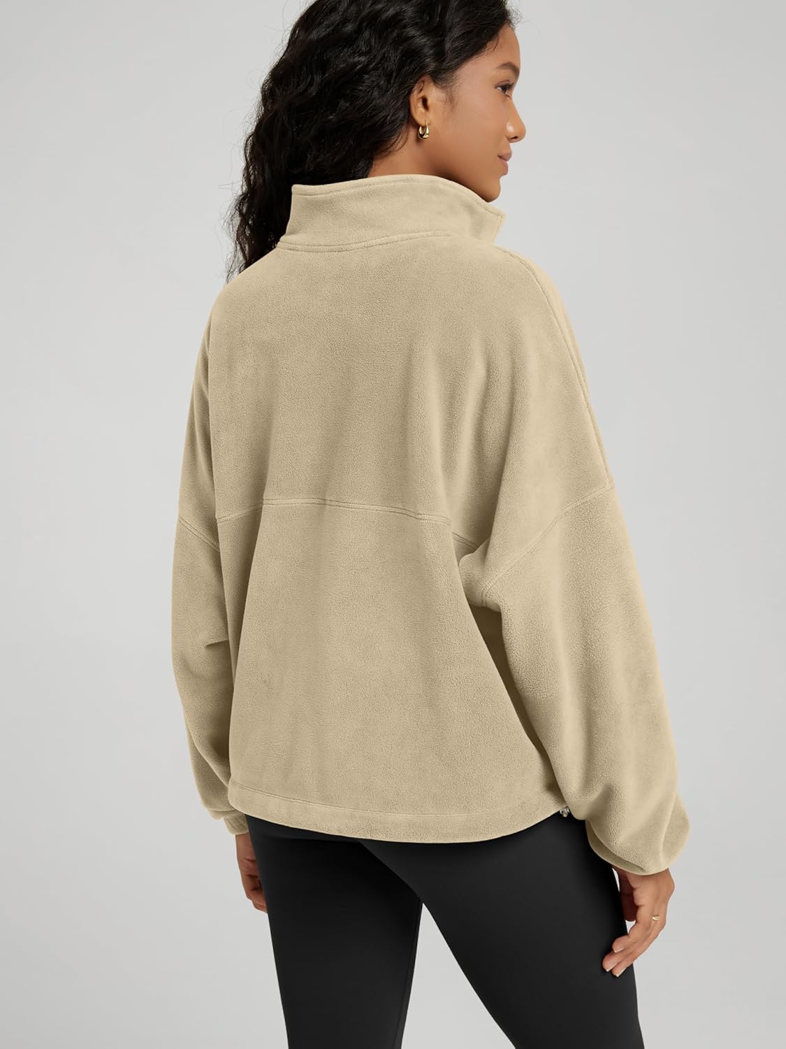 ODODOS Women's Polar Fleece Full-Zip Cinchable Jacket – Soft Warm Winter Layering Long Sleeve Outerwear with Pockets - Image 2