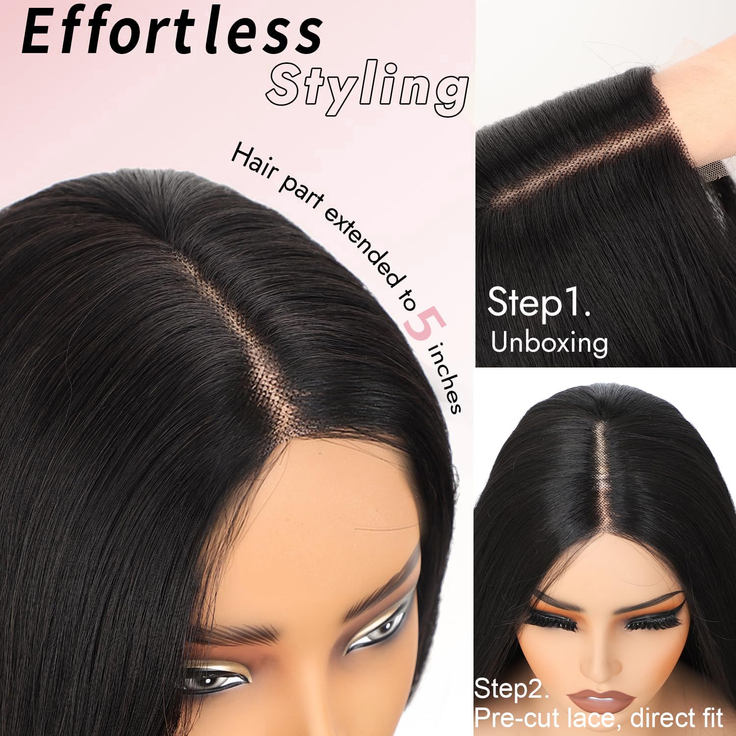 Amazon.com : Chocalate Brown 40 Inch Synthetic Lace Front 