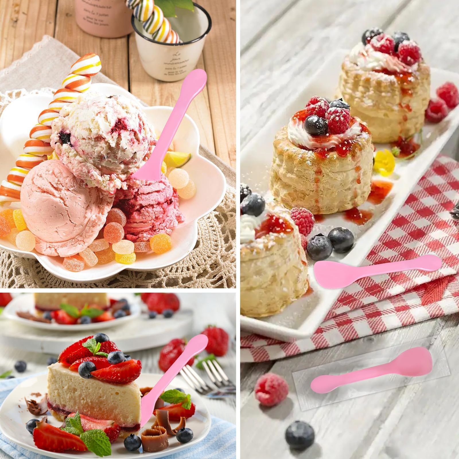 6 cucchiaini da gelato antichi con cucchiaio da portata - Catawiki