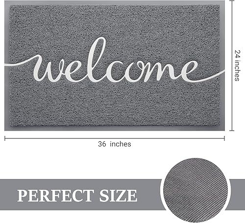 Miniatura 41 de BeneathYourFeet - Tapete de bienvenida de bajo relieve, de puerta delantera, interior y exterior, alfombras antideslizantes para entrada, patio