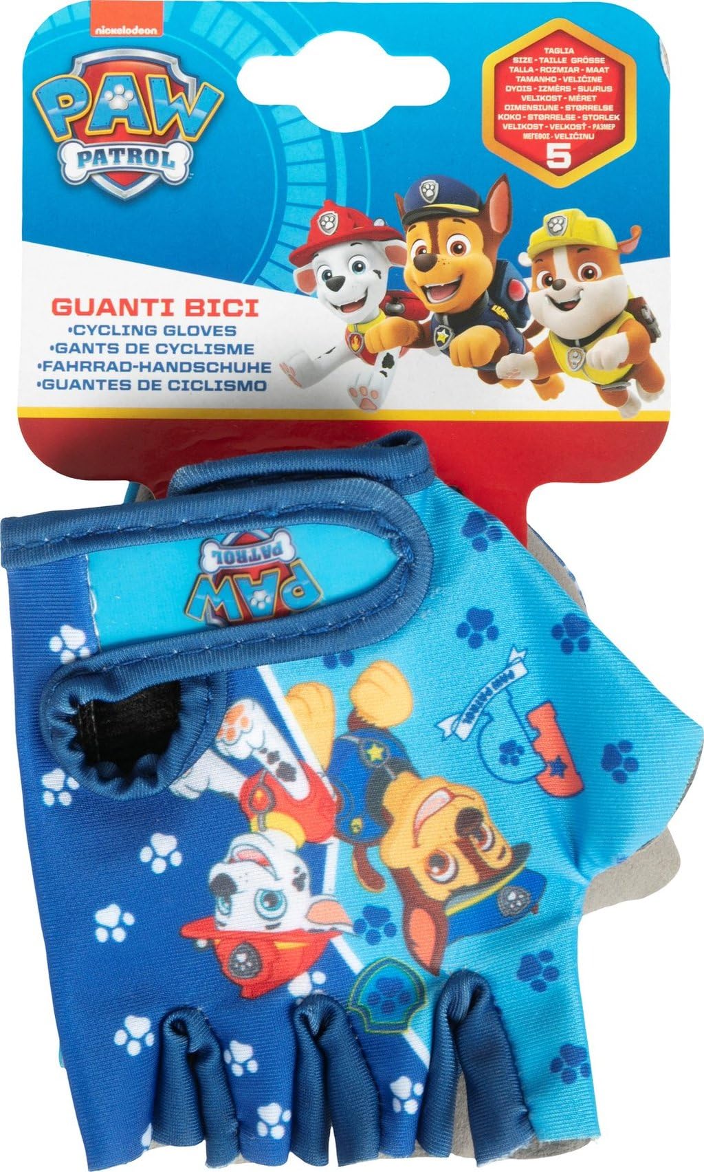 TataWay - Paw Patrol Kinder Fahrradhandschuhe | Fingerloses Design | Bunte Paw Patrol Grafik