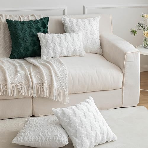 Miniatura 9 de Juego de 2 fundas de almohada decorativas para árbol de Navidad, fundas de almohada suaves y esponjosas para decoración del hogar, fundas de