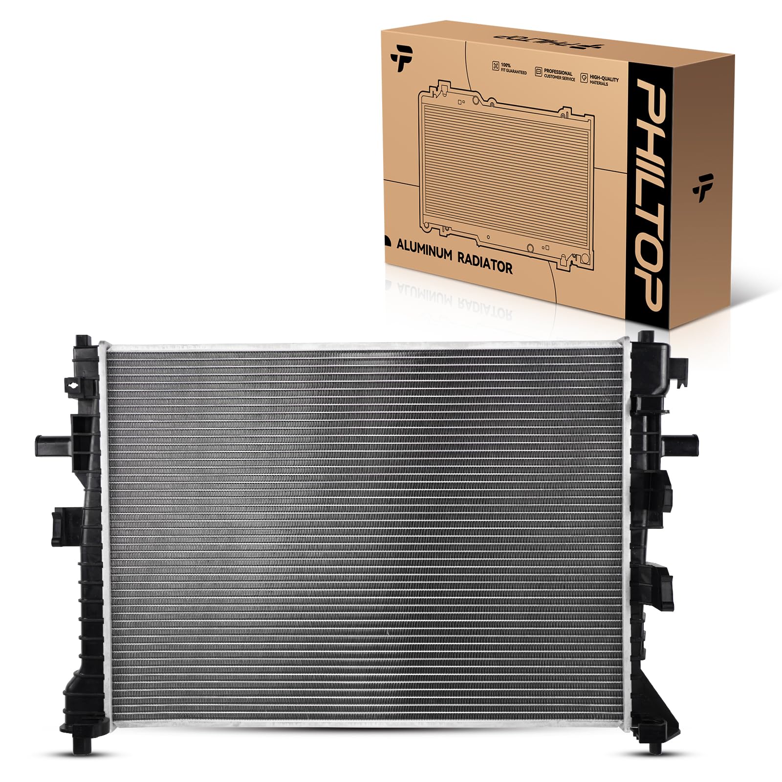 PHILTOP Radiator Compatible with 2006-2011 Crown Victoria, 2006-2011 Grand Marquis, 2006-2011 Town Car, Automotive Engine Radiator Replace# CU2852, 0AFD5801, 221-9072, 2219072, 2441, 2852C