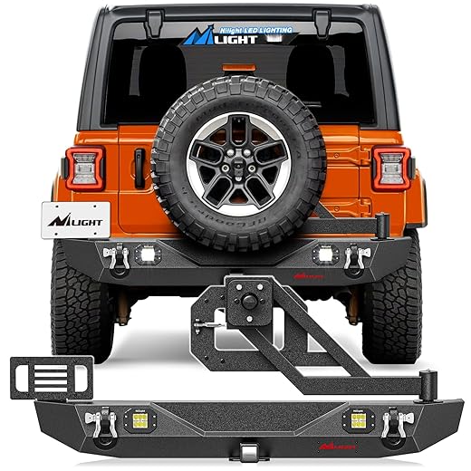 Rear Bumper with Swing-Out Spare Carrier