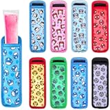 Hzran Ice Pop Sleeves&comma; 8 Pieces Ice Pop Neoprene Insulator Sleeves&comma; Freezer Popsicle Holder Sleeves&comma; Colorful Ice Sleeves Holder Bag&comma; Reusable Washable Ice Popsicle Holders for Kids&period;