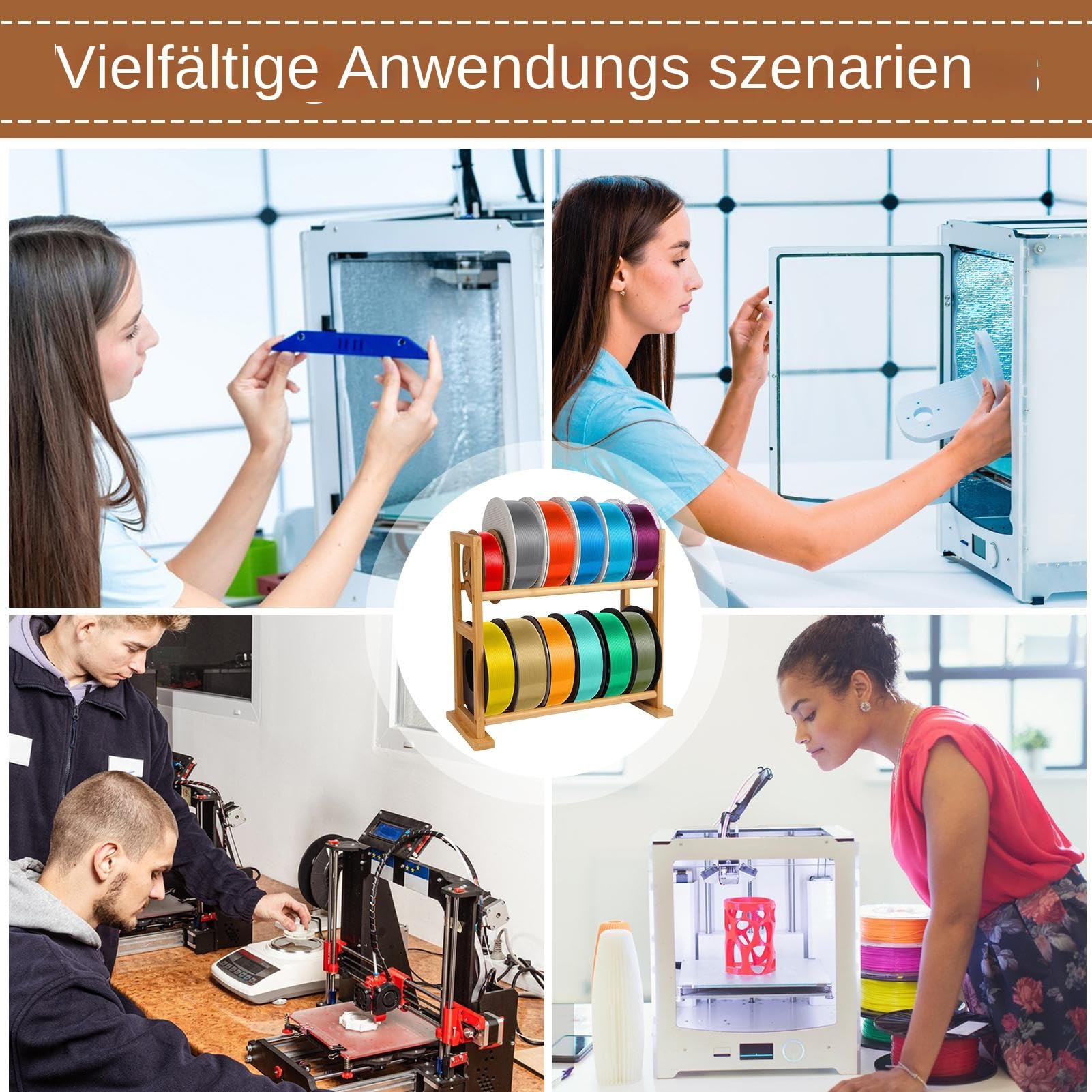 3D-Drucker-Filament-Aufbewahrungsregal Organizer Verbrauchsmaterial | 3D-Drucker Filament Lagerregal Aufbewahrungsregal Für Schreibtisch Werkstatt Labor Unternehmen Verbrauchsmaterial