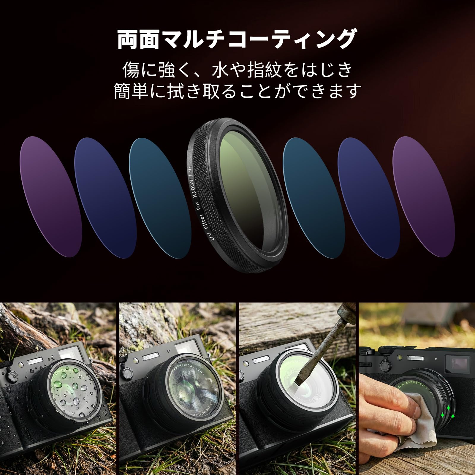 Amazon | SmallRig FUJIFILM X100VI / X100V用UVフィルター、光透過率