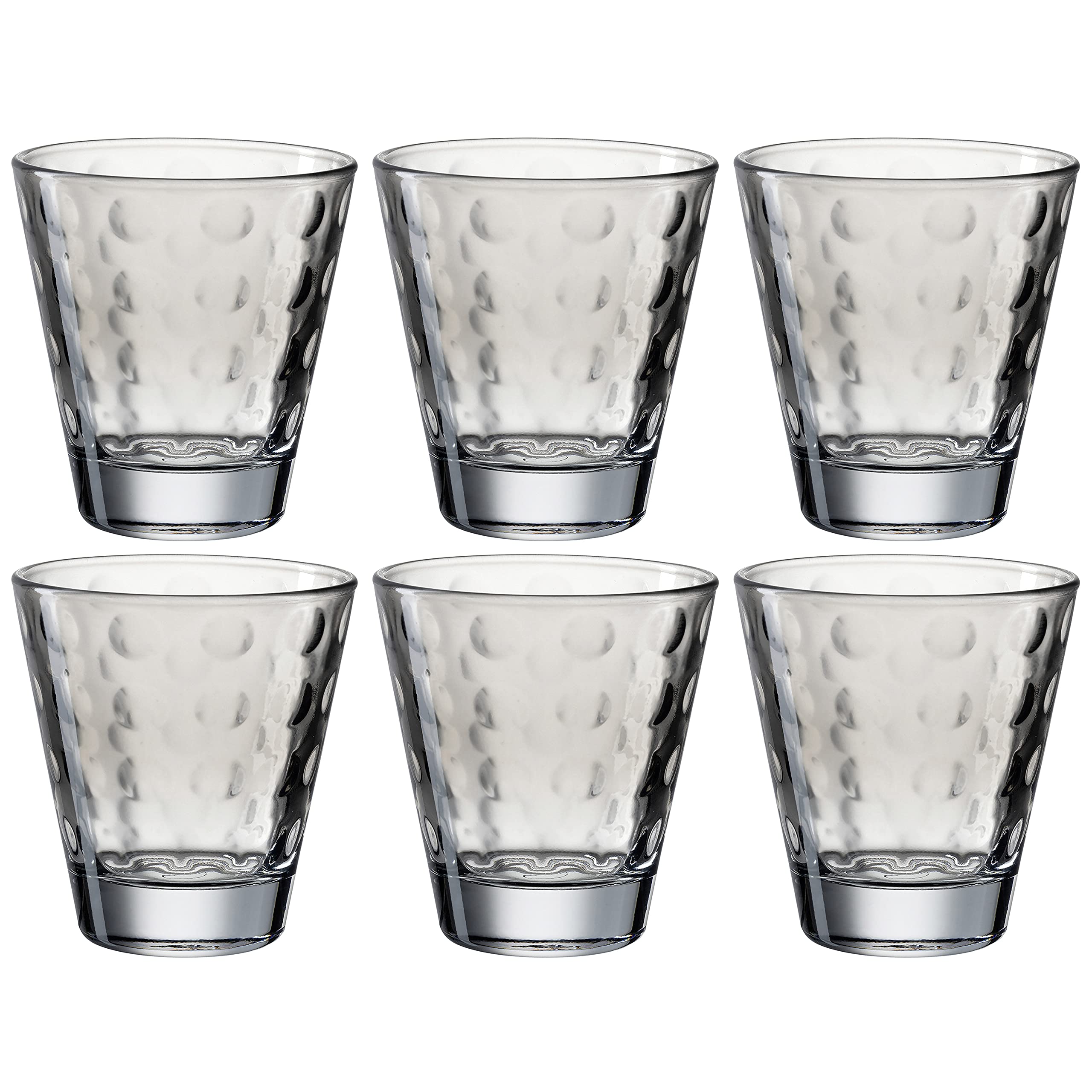 Bicchiere In Vetro Colorato Leonardo Optic 025893 – 215 Ml, Lavabile In Lavastoviglie, Made In Germany, Colore Grigio - 4