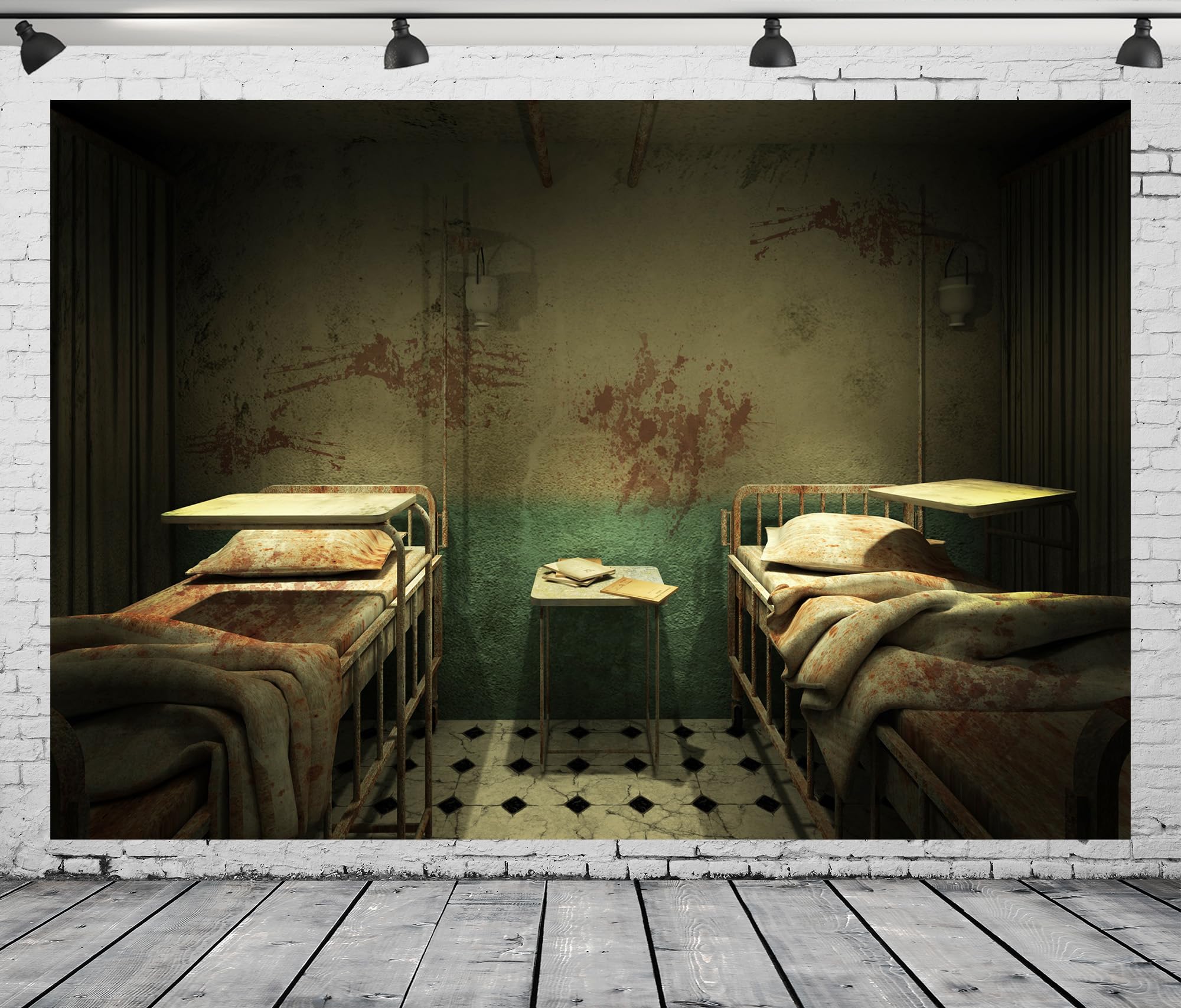 Amazon.com : CORFOTO Creepy Hospital Ward Room Backdrop Fabric