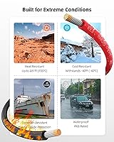 Vista 6 de NAOEVO Cable marino de calibre 4, 4 AWG de cobre estañado de PVC de grado marino, cable eléctrico IP68 resistente al agua y a la corrosión