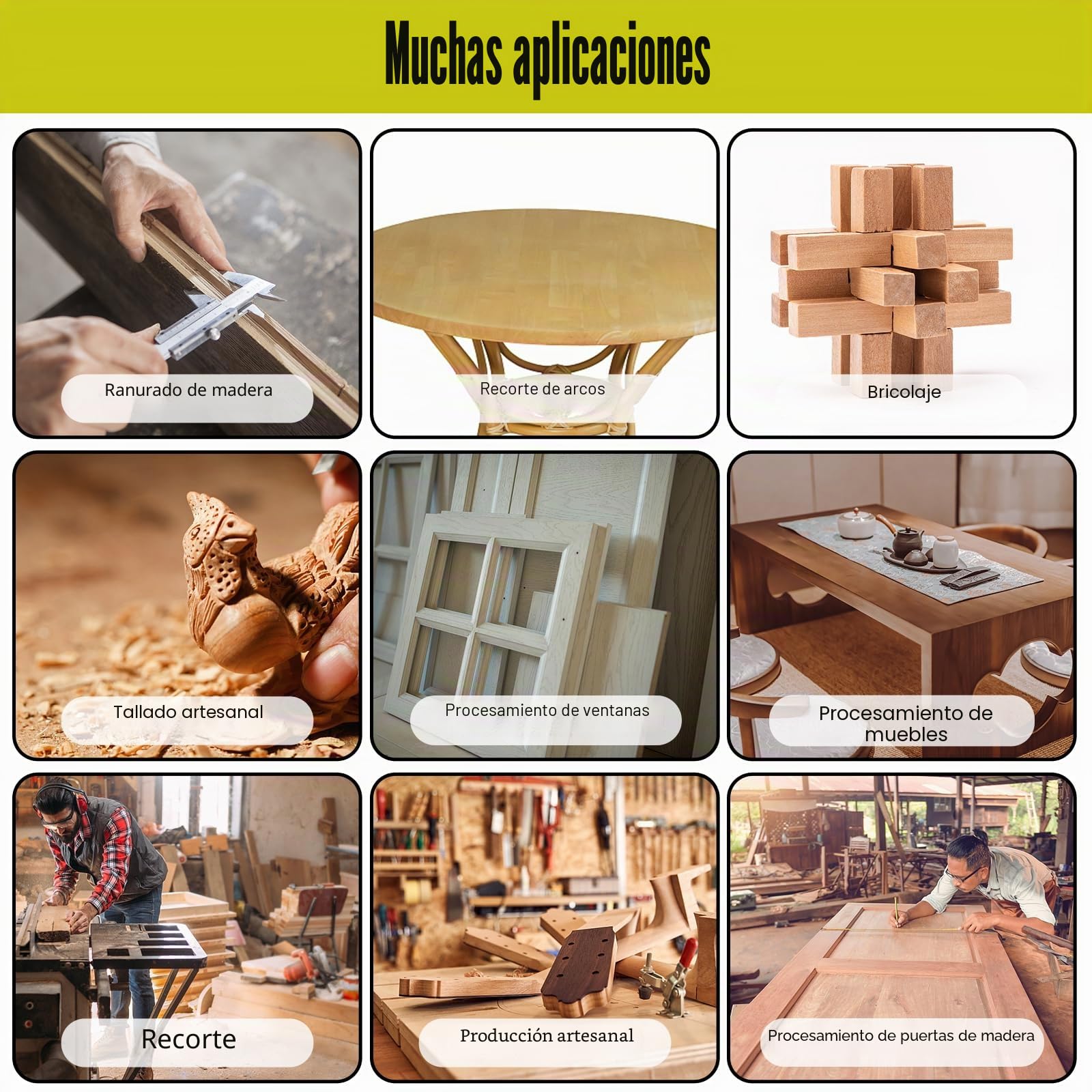 Dewinner Fresadora de Madera Rebajadora Eléctrica 710W 13000-33000RPM, Grabado Fresa Para Biselar,3 Alicates de 1/4'', 6 mm y 8 mm, 6 Velocidades Variables, Profesión de Laminadora Fresa con Rodam