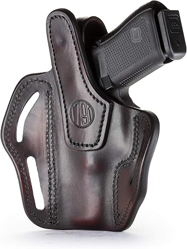 Miniatura 2 de 1791 GUNLEATHER XDS - Funda de piel para pistola OWB para diestros, compatible con Glock 17, 19, 22, 23, 32 Sig Sauer P225, P228, P229, SW MP Shield