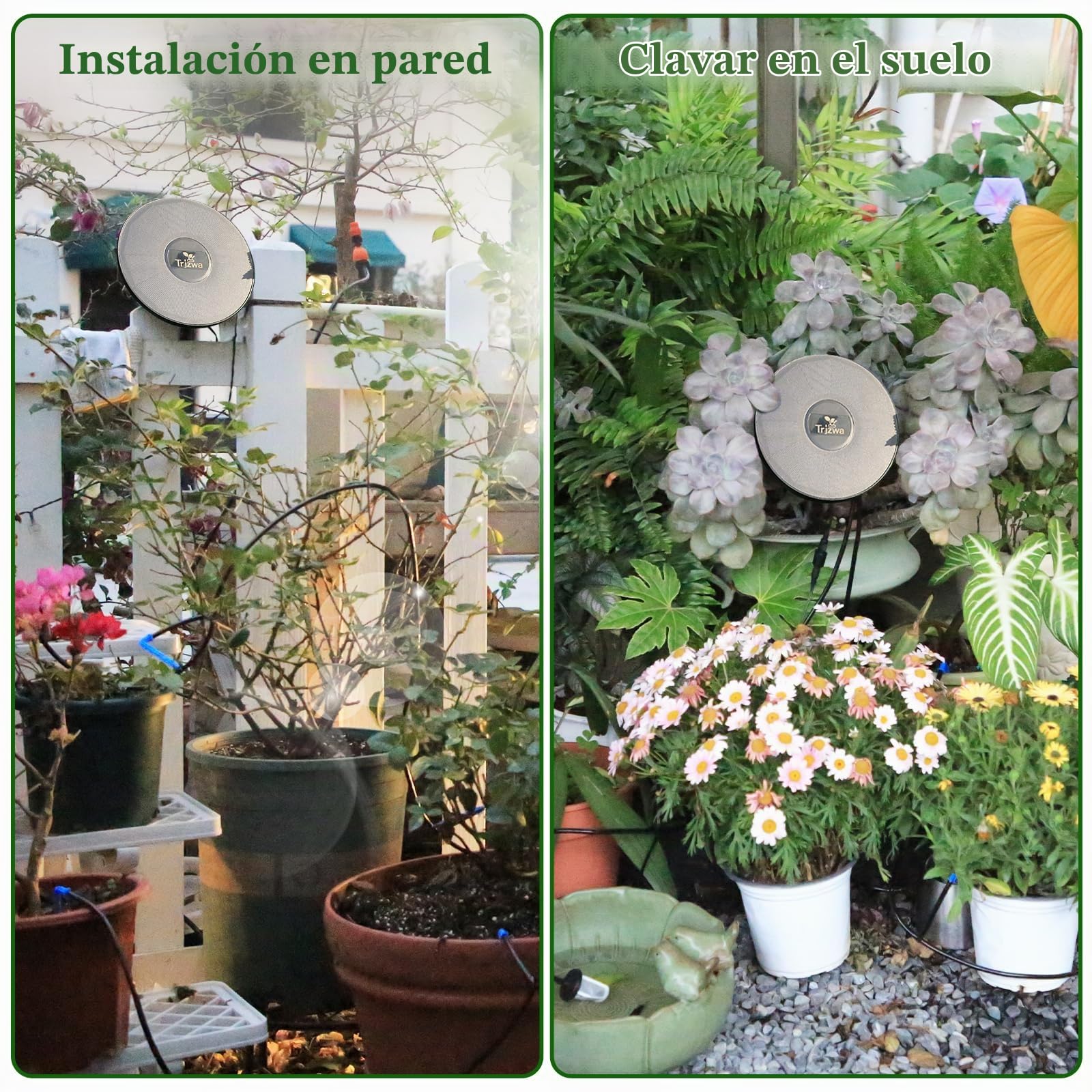 Sistema de Riego Solar para Jardín,2024 Nuevo Kit Riego por Goteo con Monitoreo del Nivel del Agua,Riego por Goteo Automatico con 15 Micro Cabezales de Goteo para Vacacione/Terrazas de Balcones
