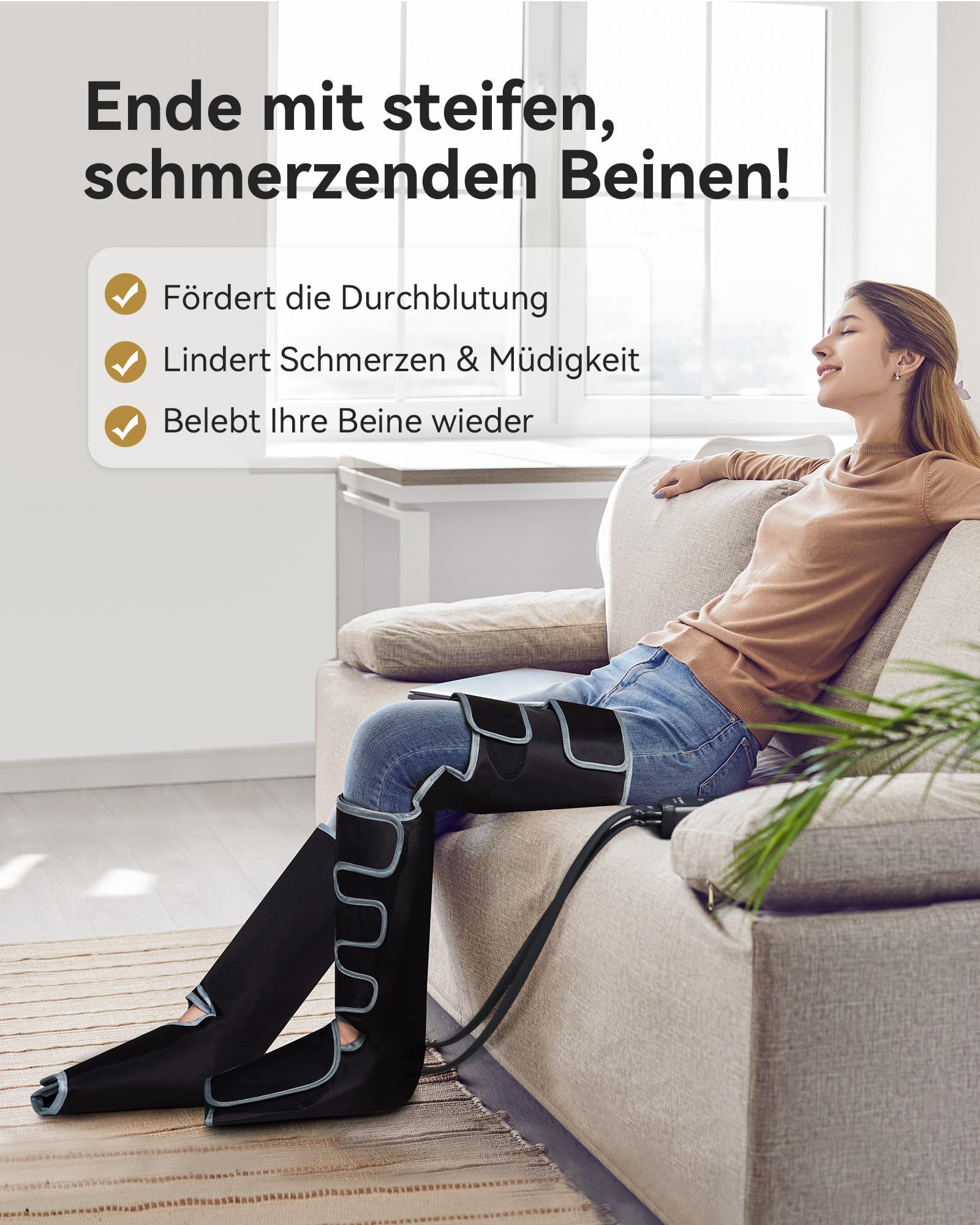 FIT KING Beinmassagegerät für Füße, Waden, Oberschenkel & Wärme
