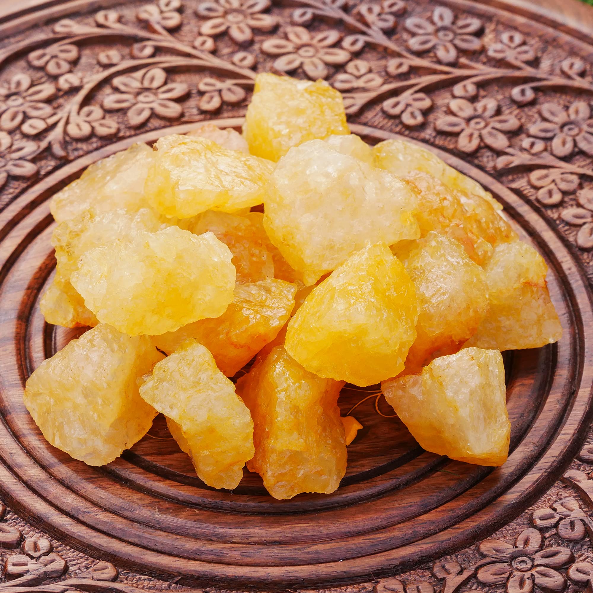 FASHIONZAADI Citrine 1/2 lb Natural Loose Rough Gemstones Chakra Healing Raw Fountain Rocks Tumbling,Jewelry Making Crystals Semi Precious Stones Abundance Gift Good Luck Spiritual Home Decorations