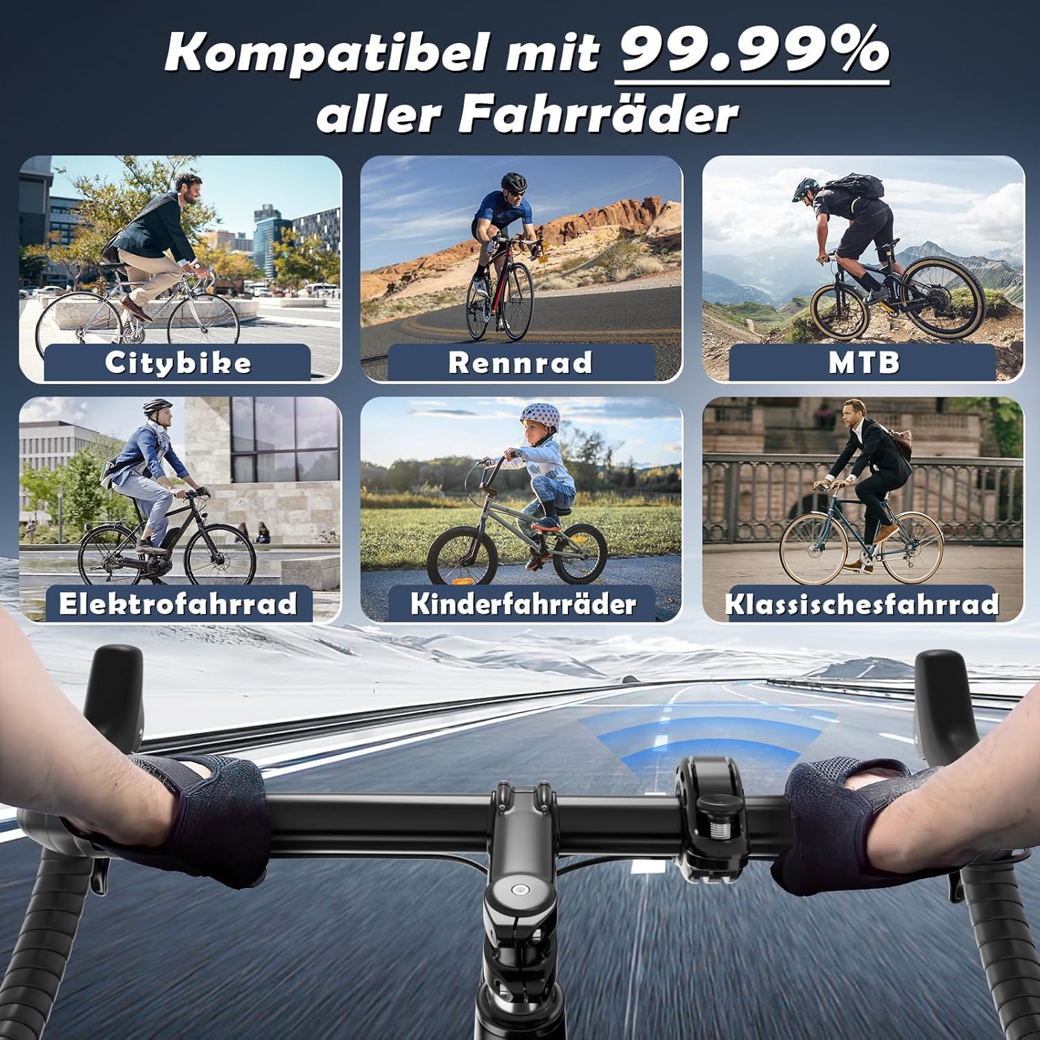 Fahrradklingel, Innovative Aluminiumlegierung 110dB Klingel laut Mini Klingel Fahrrad, 2026 Neue Aufrustung Fahrradhupe Fahrradglocke 22-31.8mm Lenker