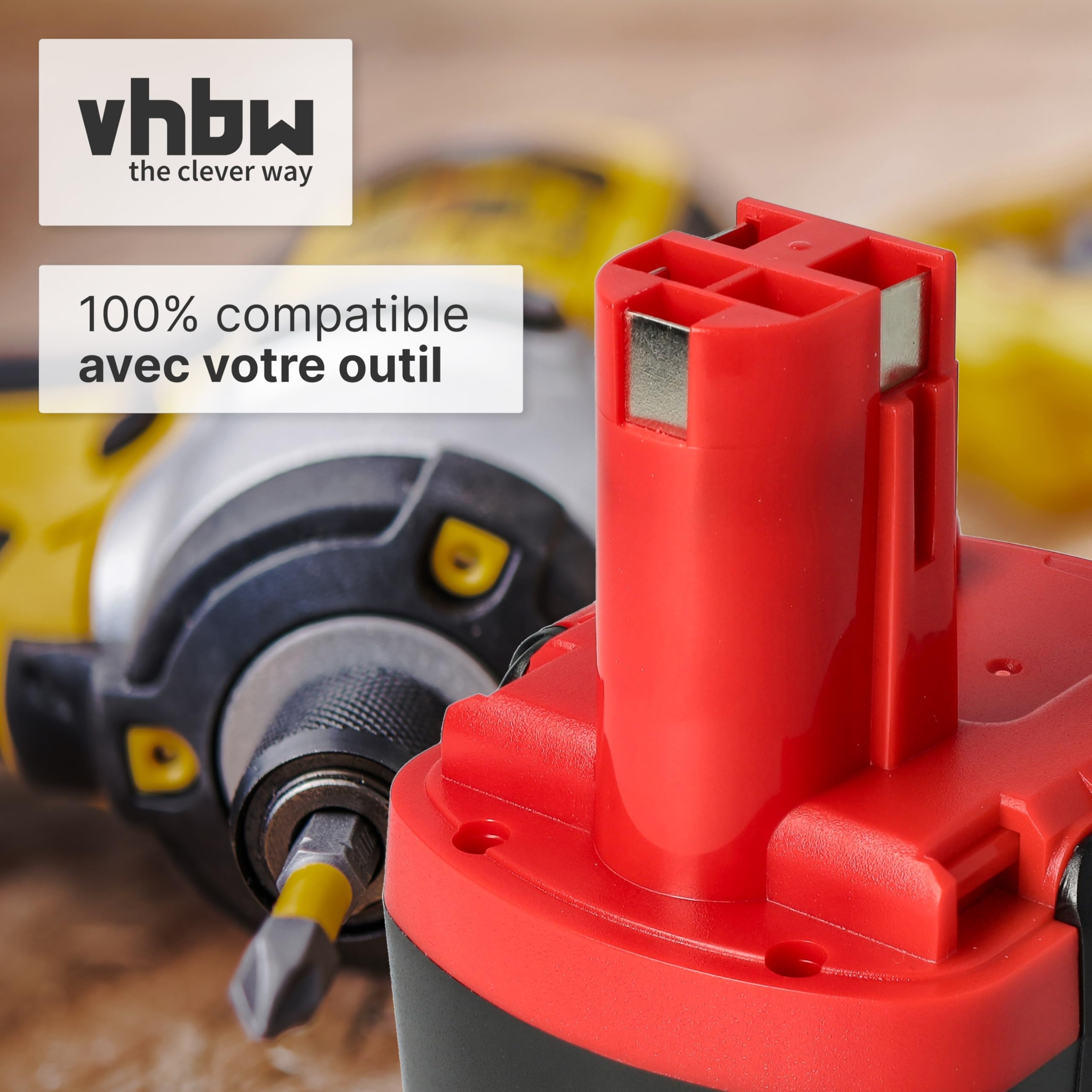 vhbw 1x Batterie Remplacement pour Bosch 2 607 335 711