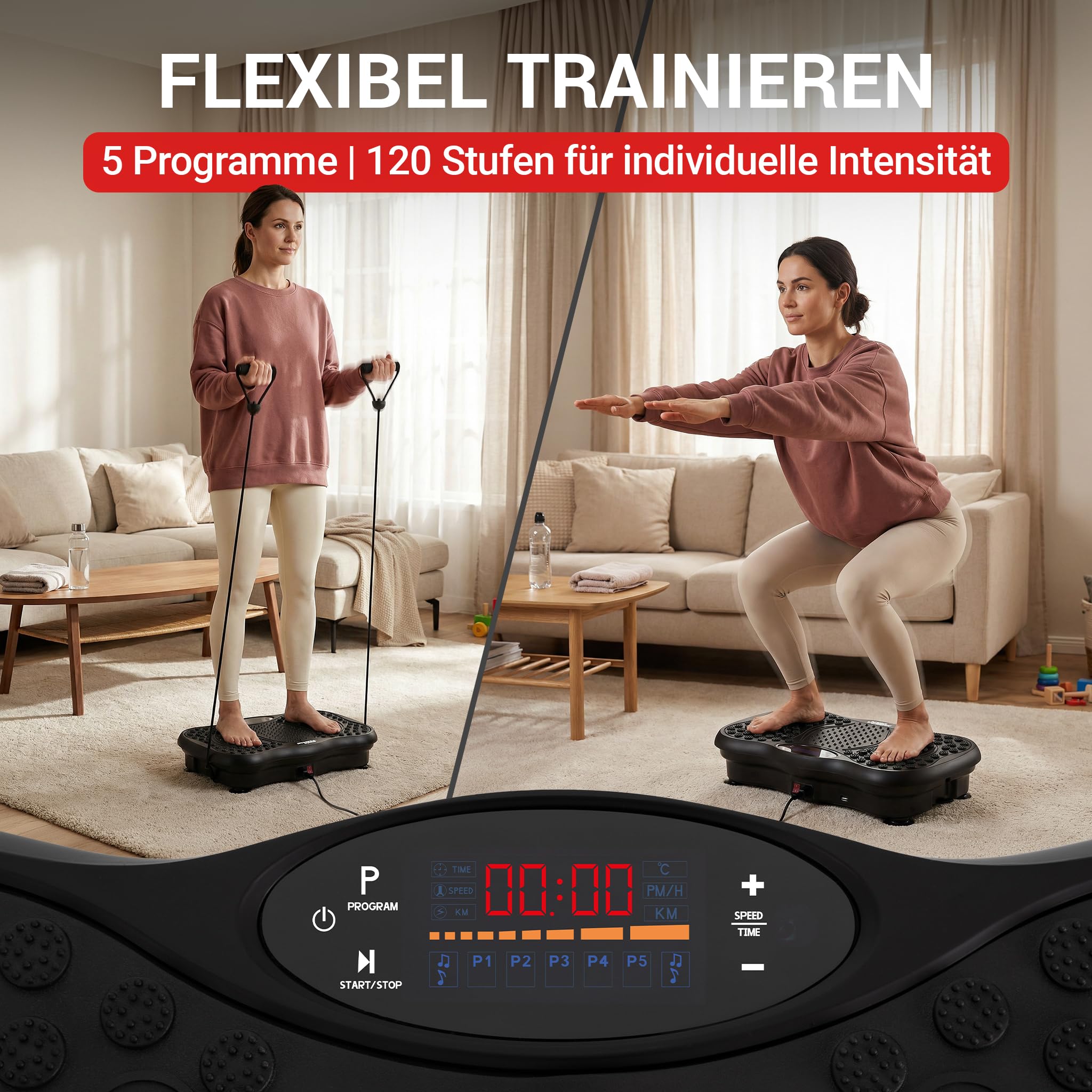 Miweba Sports Vibrationsplatte | 𝟓 𝐉𝐀𝐇𝐑𝐄 𝐆𝐀𝐑𝐀𝐍𝐓𝐈𝐄 - Massagegerät - Abnehmen - Fitnessgeräte für Zuhause - Fitness - Vibration Plate - Fettverbrenner - Muskelaufbau - Workout