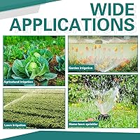 Vista 7 de 2 aspersores multiusos para césped, 8 patrones, aspersor de agua confiable y ligero para regar áreas pequeñas, césped, riego de plantas, jardín