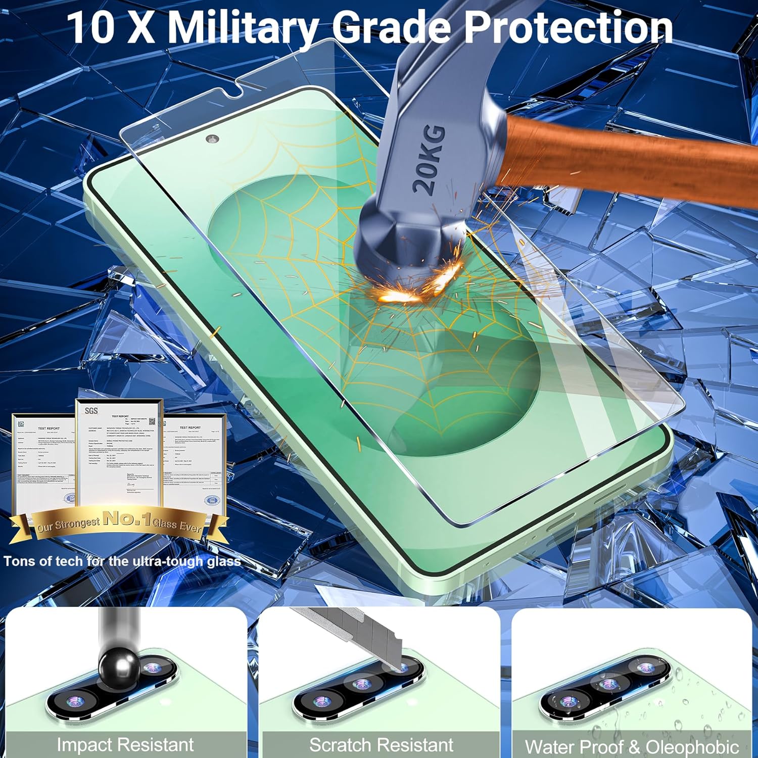 [3+3 Pack] for Samsung Galaxy S26 Screen Protector, 9H Tempered Glass, Ultrasonic Fingerprint Compatible, HD Clear Case Friendly for Samsung S26 Tempered Glass Screen Protector 5G - Image 4