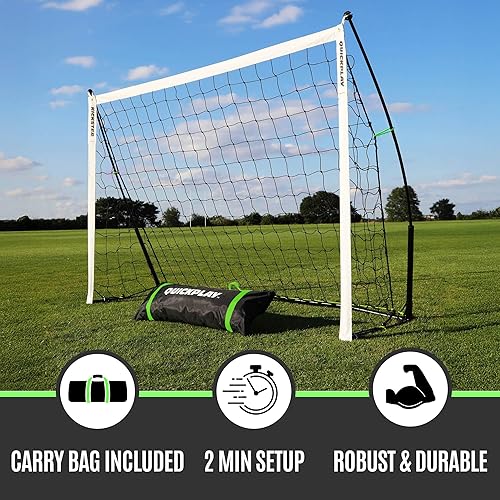 Miniatura 2 de QUICKPLAY Kickster - Gama de portería de fútbol ultra portátil, configuración rápida y fácil, incluye red de fútbol y bolsa de transporte,