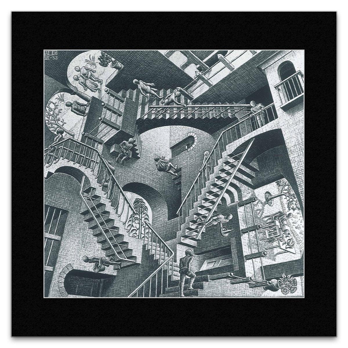 M. C. Escher - Relativity 1953 Mini Poster - 40x40cm