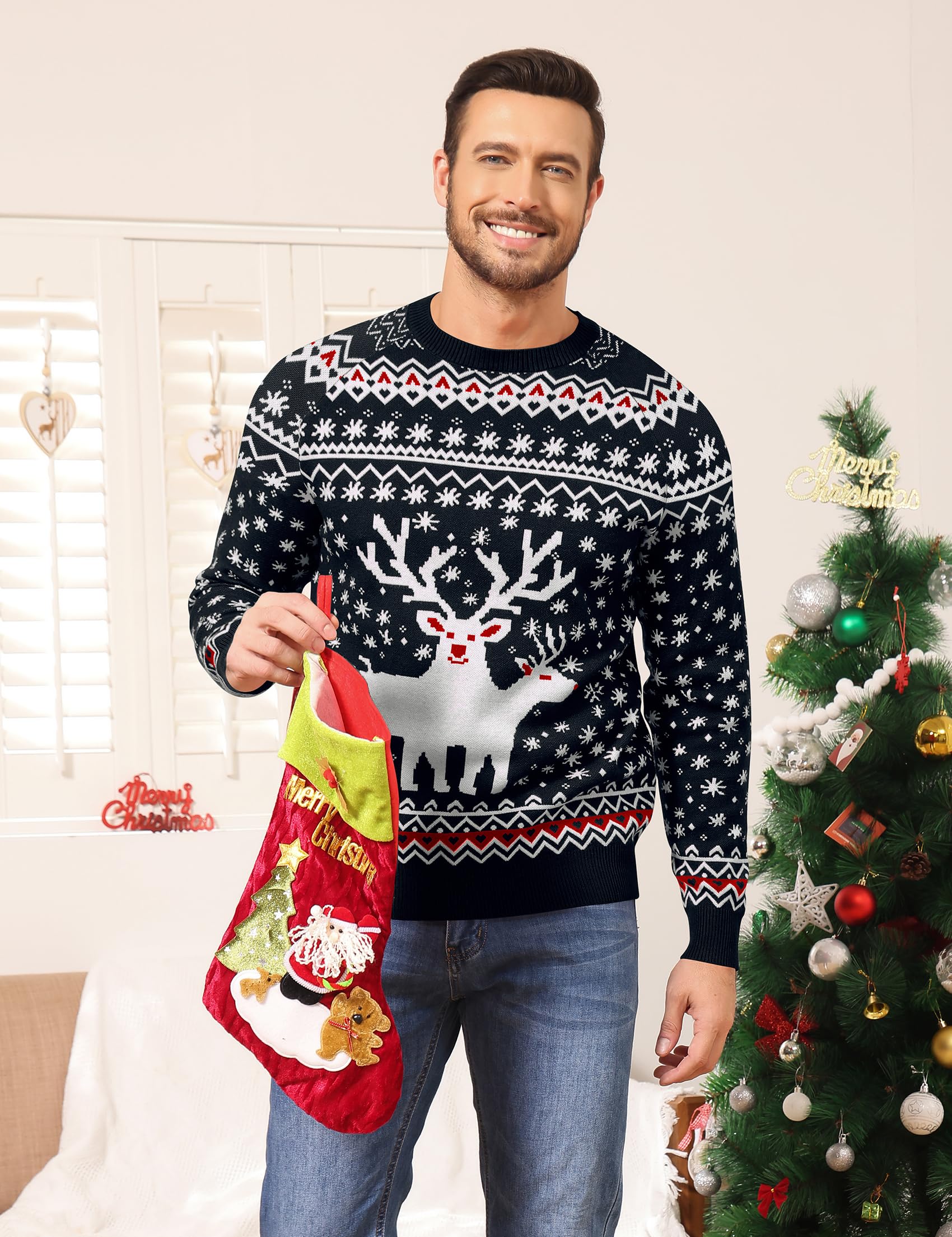 Jersey navideño gracioso para familia, punto divertido