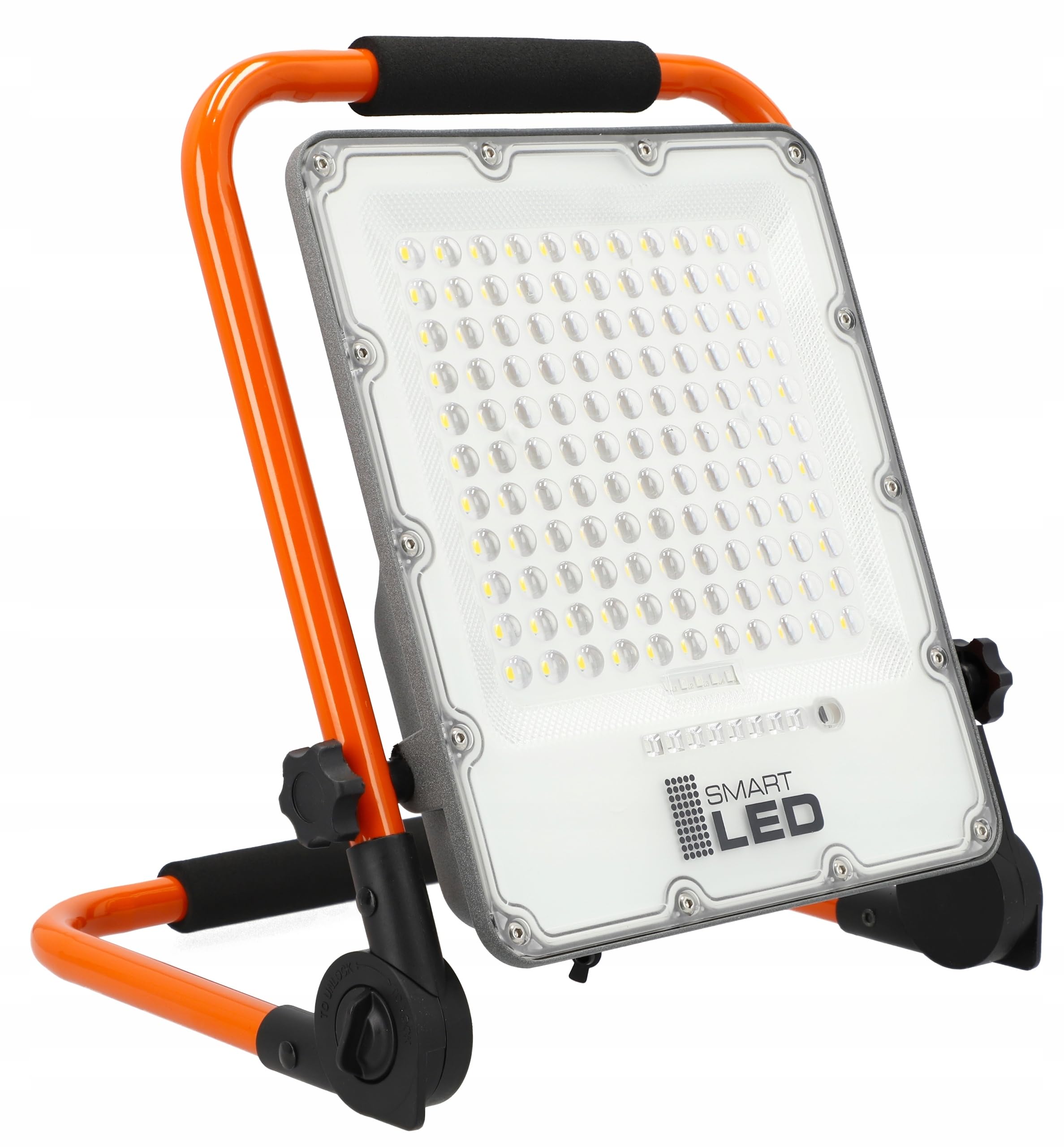 Akku-LED-Baustrahler 100W, 3500LM – superheller Arbeitsstrahler mit Ständer, 3 Leuchtmodi, verstellbar, tragbar, wasserdicht und wiederaufladbar – ideale Arbeitsleuchte für Werkstatt. (100W 3500lm)
