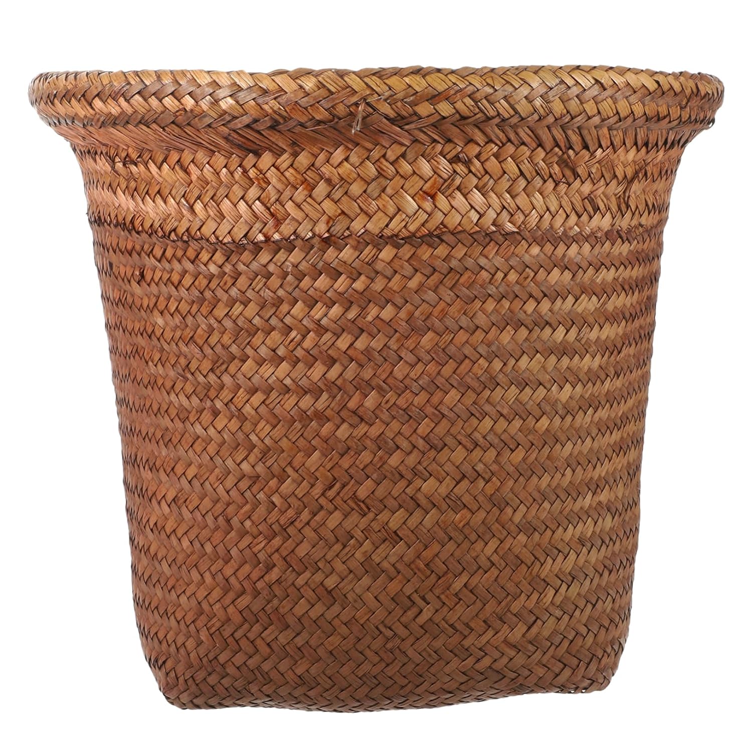 Holibanna Wastebasket Multi-Functional Straw Woven Waste Can Storage Basket for Kitchen