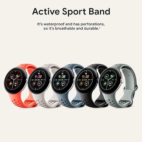 Miniatura 3 de Google Pixel Watch Active Sport Band - Obsidiana - Grande, color negro