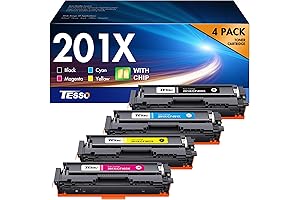 LASERJET PRO M252DW TONER CARTRIDGES, 4-PACK HIGH YIELD REPLACEMENT 201X 201A FOR HP