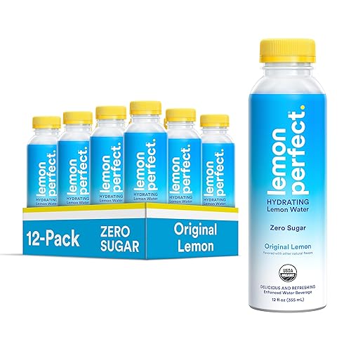 Lemon Perfect - Agua de limón orgánica prensada en frío exprimida de fruta real agua saborizada sin azúcar, con certificado Keto sin ingredientes