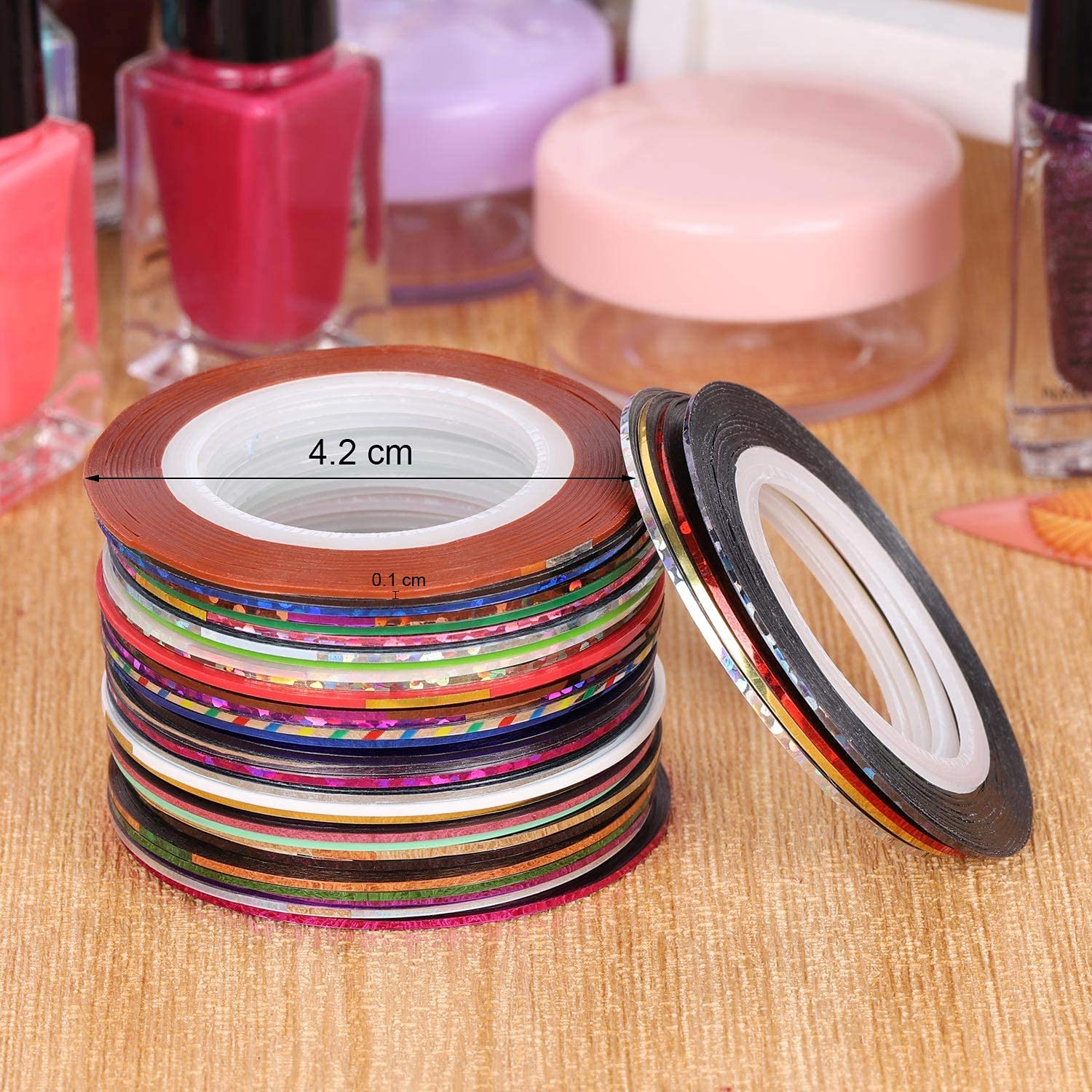 Belicia 10 Rolls Nail Striping Tape Line Nail Art Decoration Sticker for DIY Nail Tip 1