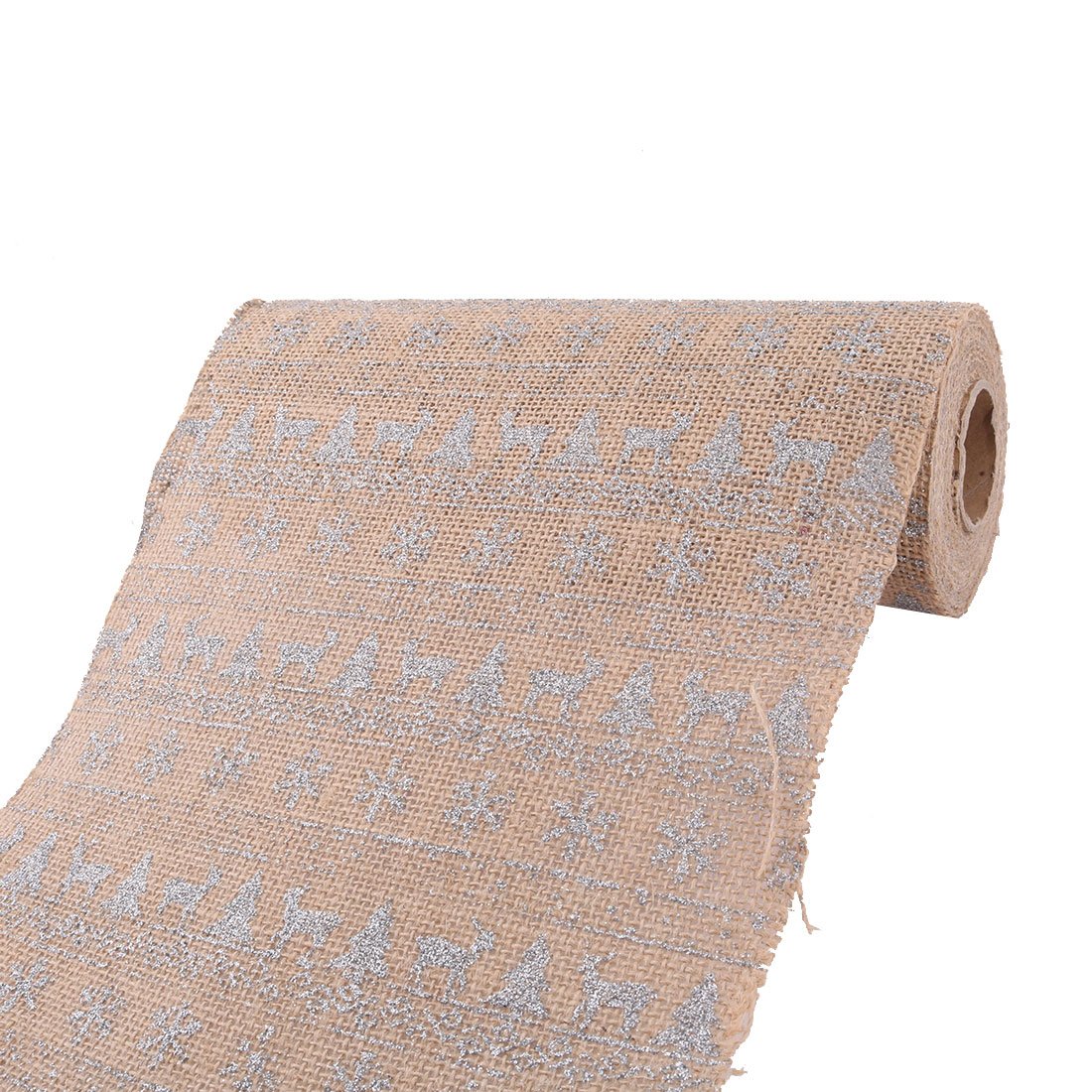 ZHuidjo Burlap Deer Pattern Festival DIY Sewing Handcraft Wrapping Roll 5.5 Yards (SN: 515 bd0 a8c ce3 ade)