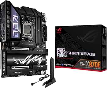 Amazon.com: ASUS ROG Crosshair X870E Hero AMD X870E AM5 ATX